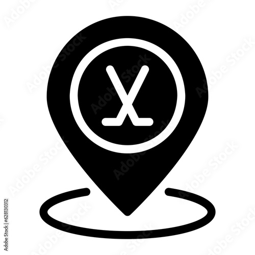 Photography location glyph icon