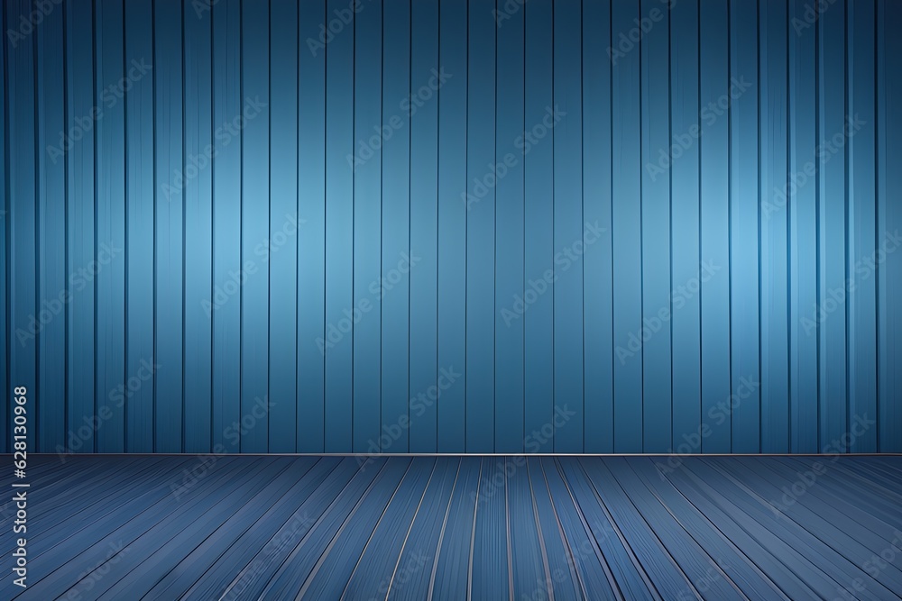 Stylish blue color wood texture background, Top view of wood texture for product presentation. Generative AI.