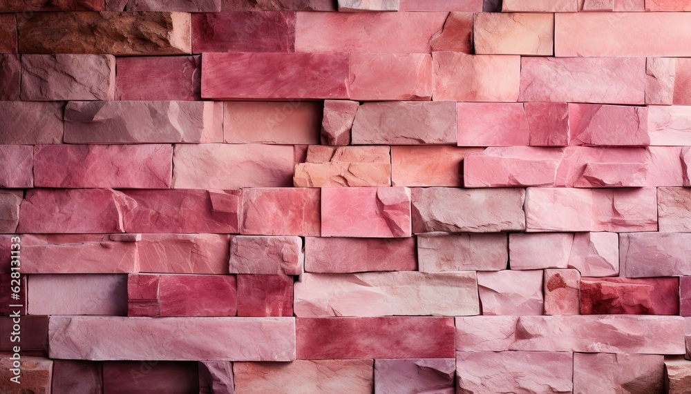 Pink stone background. Gentle background from a stone wall. Stone texture. Generative AI Pink stone background. Gentle background from a stone wall. Stone texture. Generative AI