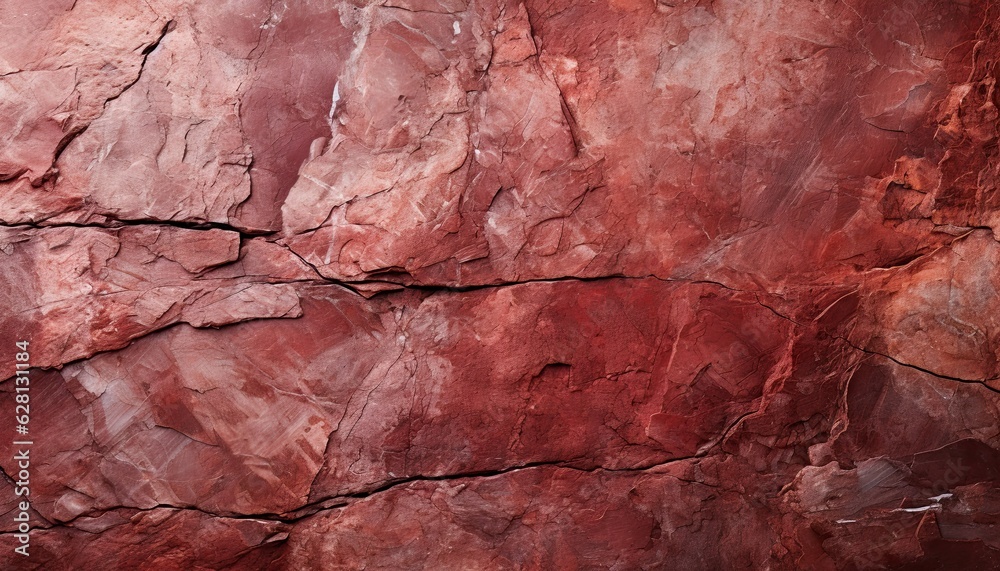 Fototapeta premium Red stone wall. Background from a stone wall. Generative AI