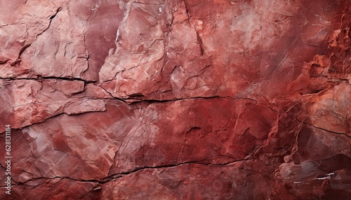 Red stone wall. Background from a stone wall. Generative AI