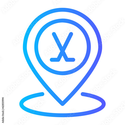 Canvas Print location gradient icon