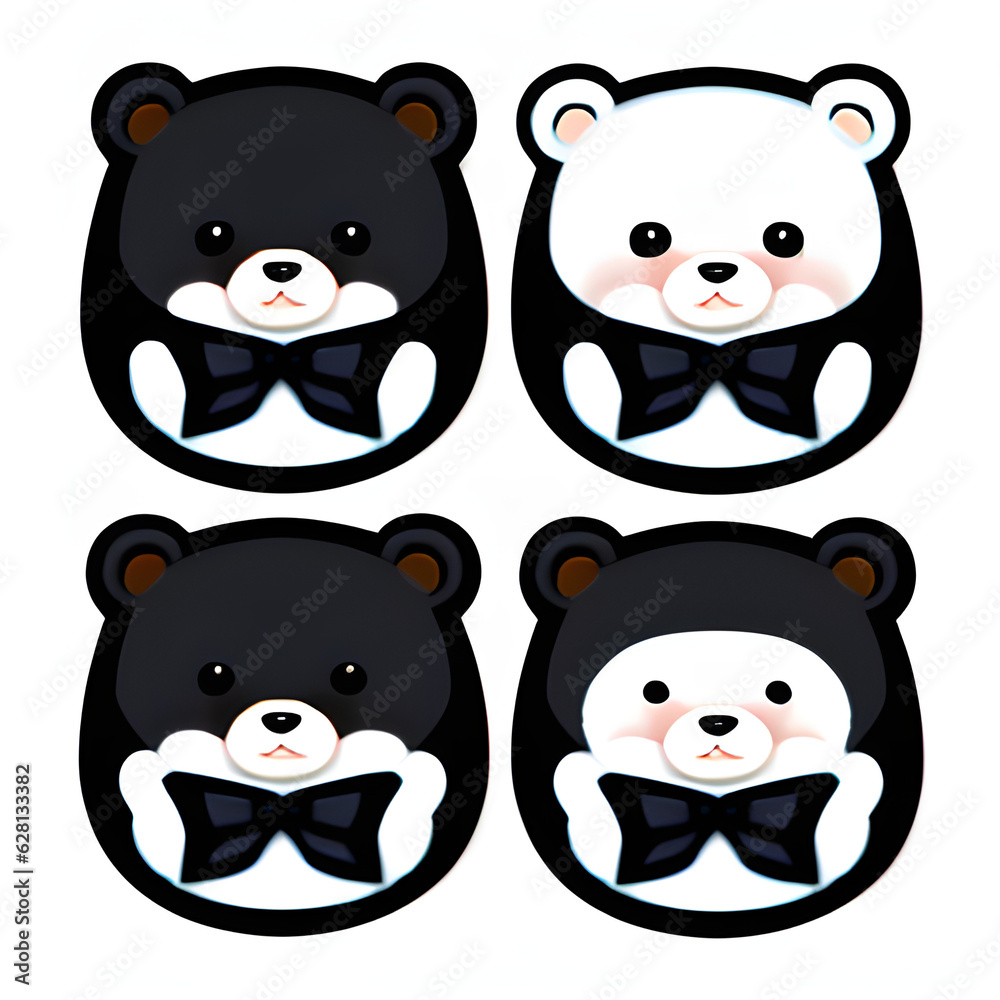 Cute funny face. Generative AI