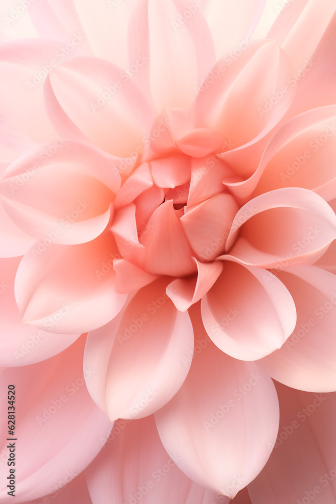 Beautiful elegant floral background with pink dahlia flower macro texture. Design template for wallpaper wedding celebration concept