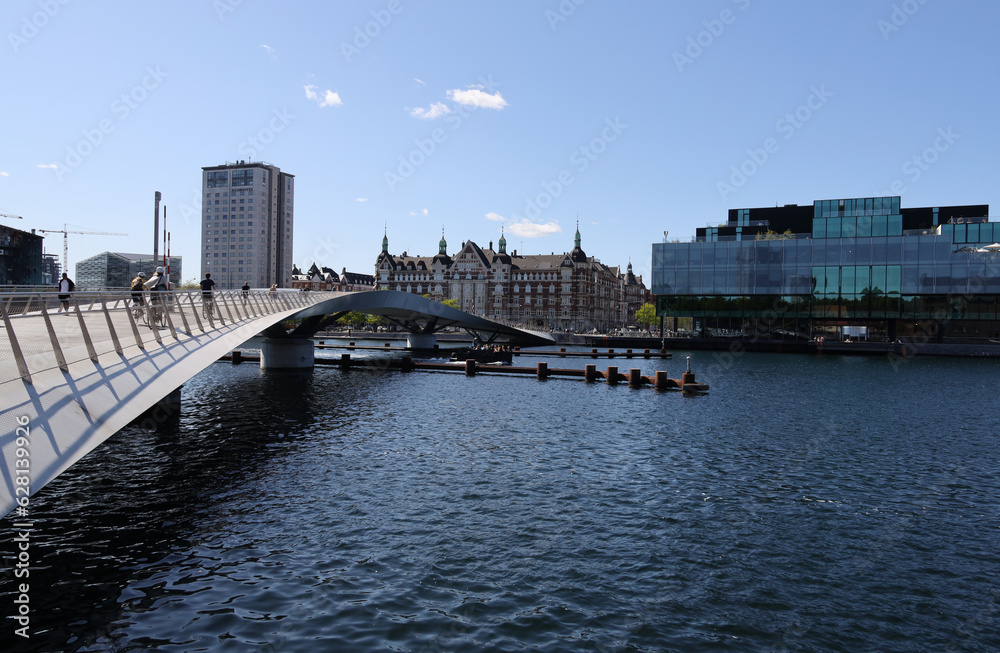 View of the Inderhavnsbroen bridge in Copenhagen