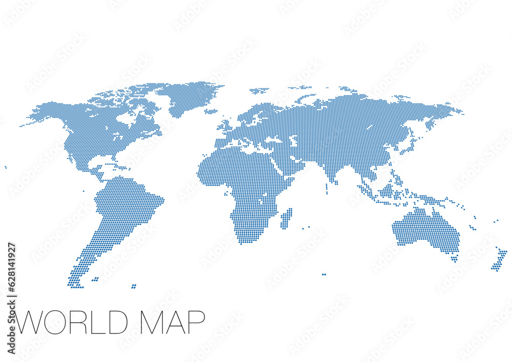 ドットの世界地図 アフリカ中心 影付き_02