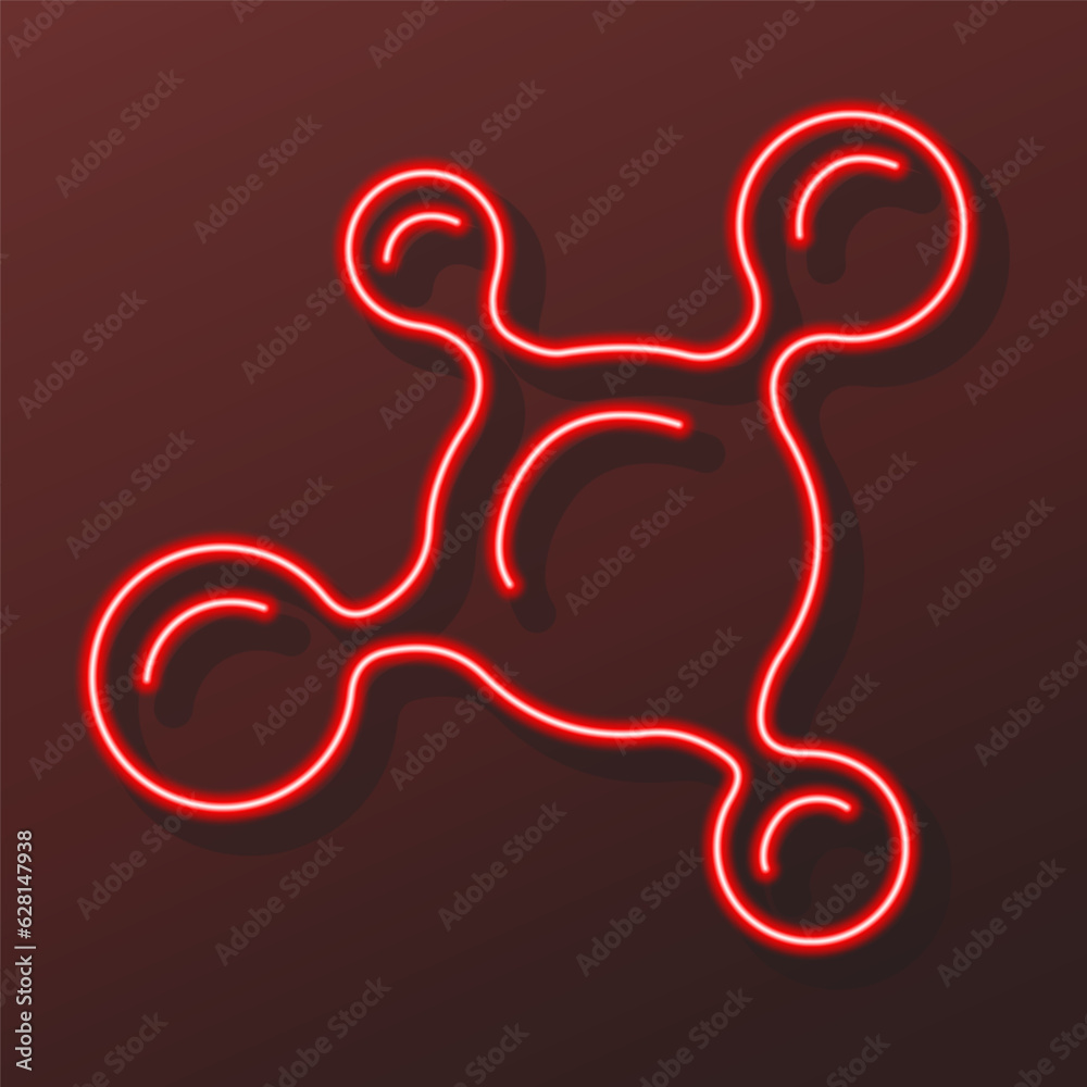 Obraz premium bio tech neon sign, modern glowing banner design, colorful modern design trends on black background. Vector illustration.