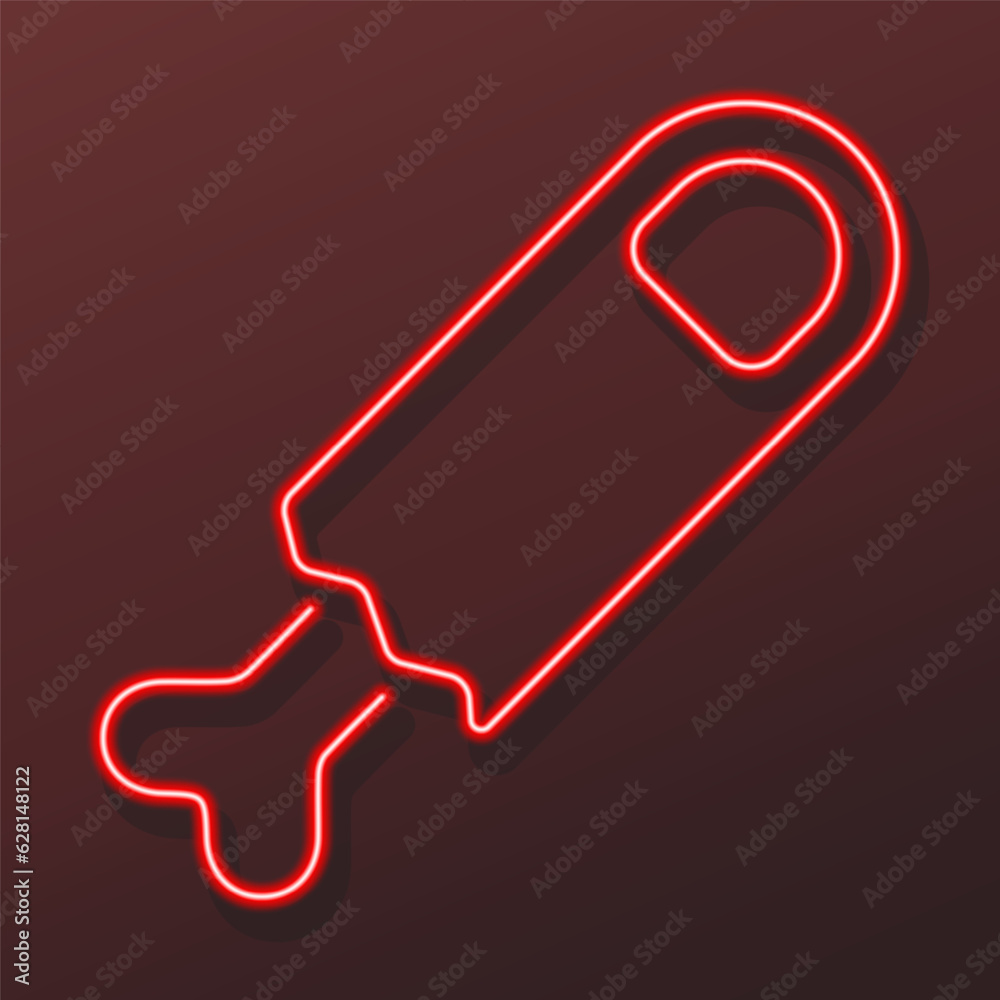 broken finger neon sign, modern glowing banner design, colorful modern design trends on black background. Vector illustration.