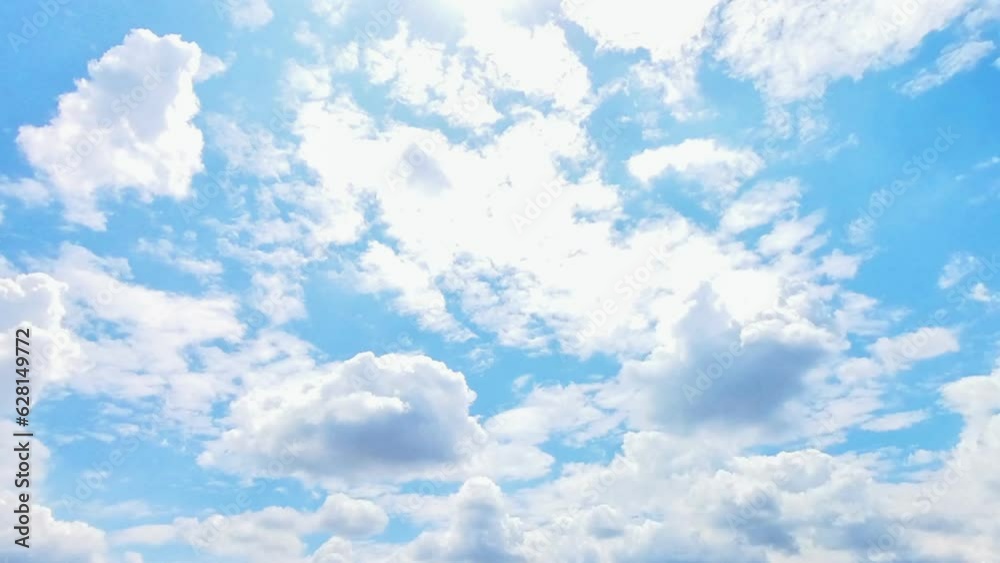 Wolken, Himmel, fliegen, blauer Himmel, Metrologie, cumulus, Wetter,  Wolkengebilde, frühling, Sommer, Schäfchenwolken, Flugverkehr, Flugzeuge, Chemtrails, Zeitraffer, 4k