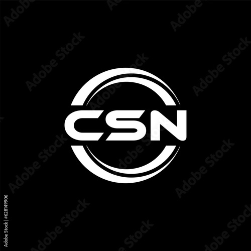 CSN Logo Design, Inspiration for a Unique Identity. Modern Elegance and Creative Design. Watermark Your Success with the Striking this Logo. photo