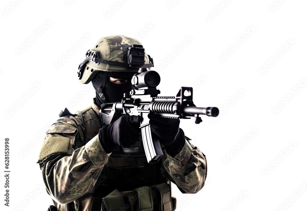 Special Force and Army with gun Special Force and Army with gun