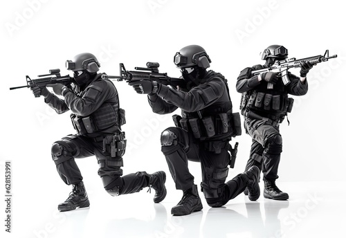 Special Force and Army with gun photo