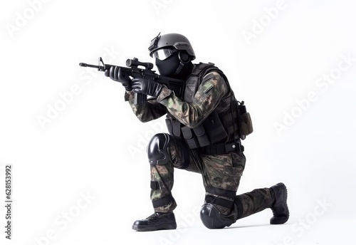 Special Force and Army with gun