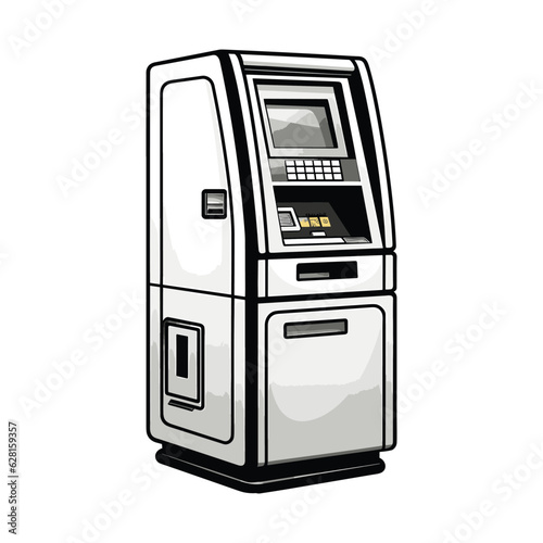 ATM machine icon, banking concept, vector


