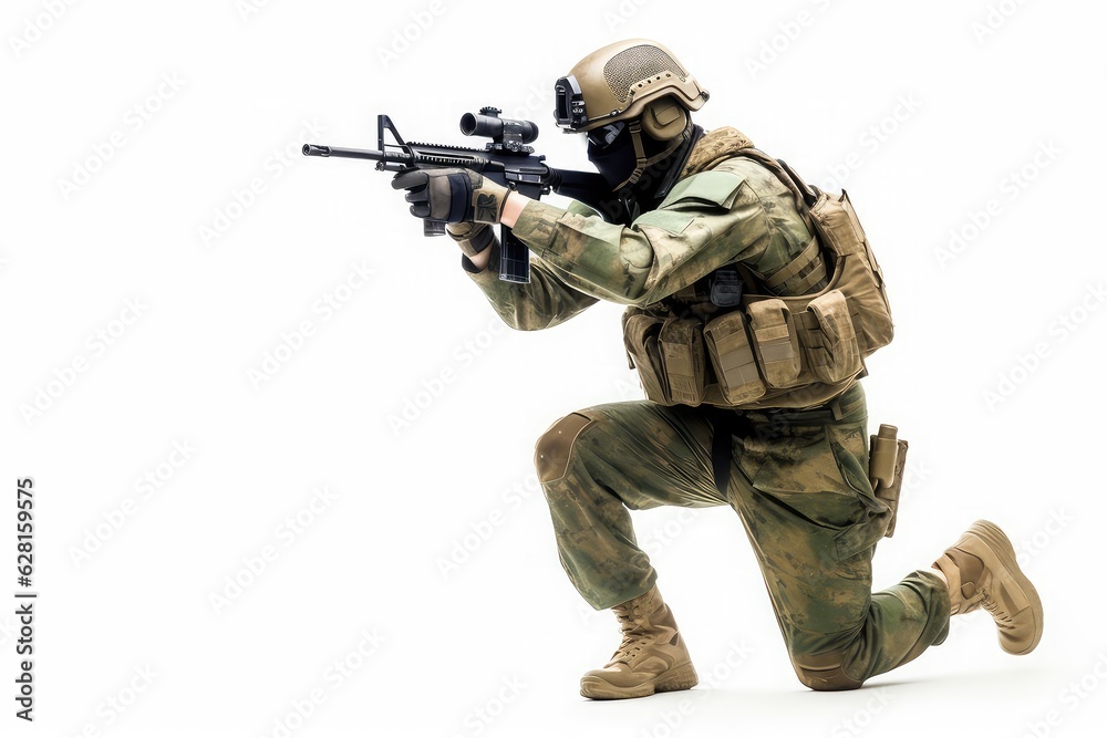 Special Force Army with Gun Special Force Army with Gun