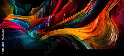 Colorful abstract water smoke splash