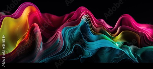 Colorful abstract water smoke splash