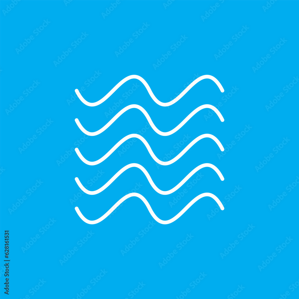 Dynamic Water Wave Icon: Illustrative Vector Symbol