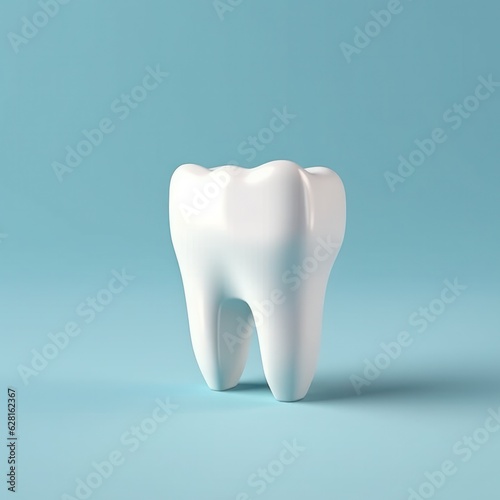 Dental Perfection: 3D Realistic Human Molar Model Illustrating Dental Care Concept.