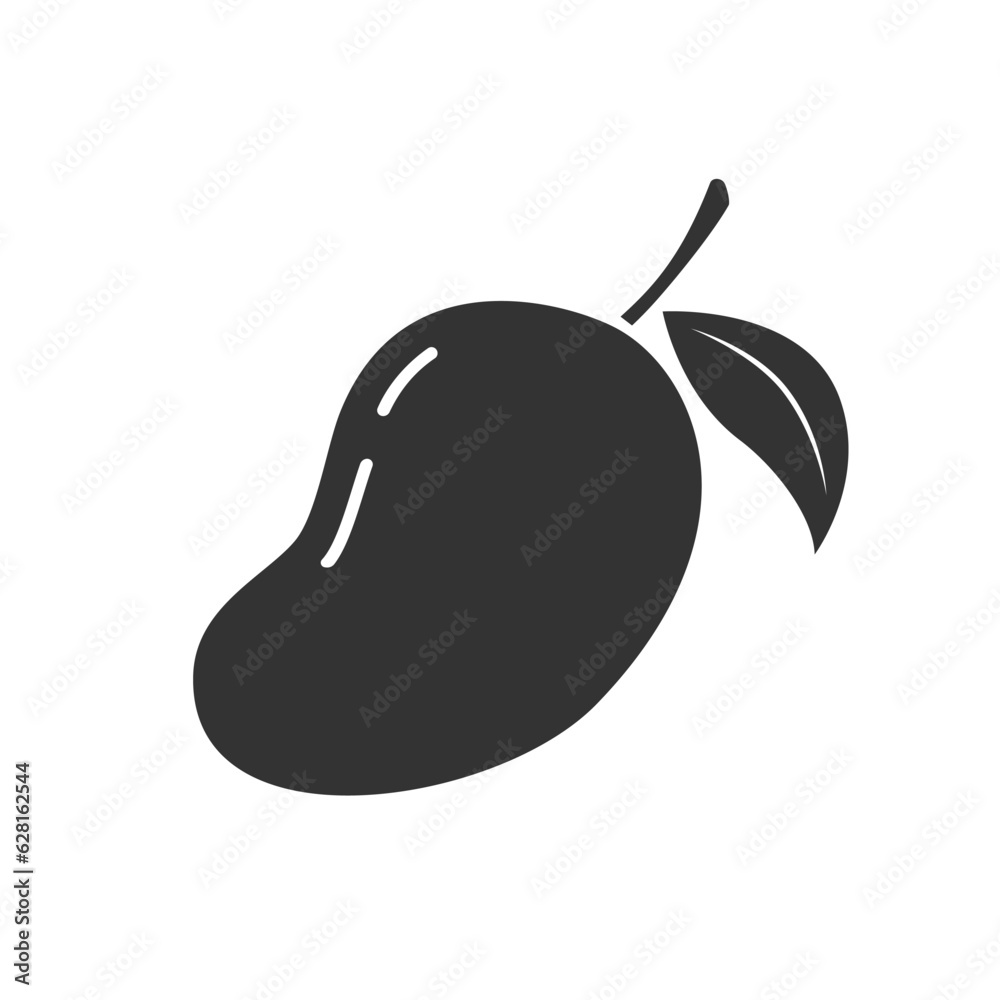 Mango fruit vector icon in modern flat style sign Mango fruit vector icon in modern flat style sign