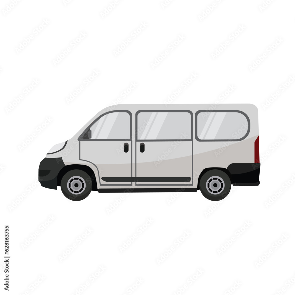 Car. Isolated on white background. Vector illustration of delivery. Flat style. Side view. Profile. Car. Isolated on white background. Vector illustration of delivery. Flat style. Side view. Profile.