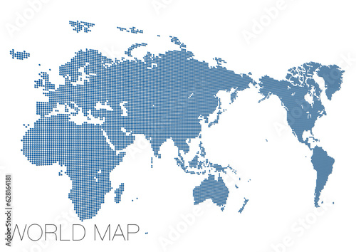 ドットの世界地図 アジア中心 影付き_04