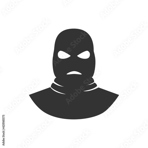 Bandit icon. Crime. Bank robbery. Vector flat icon isolated