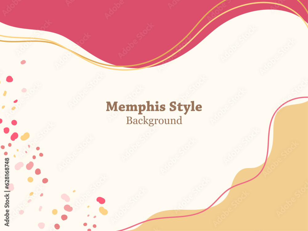 Clean Wedding Invitation Memphis Style Banner Baclground