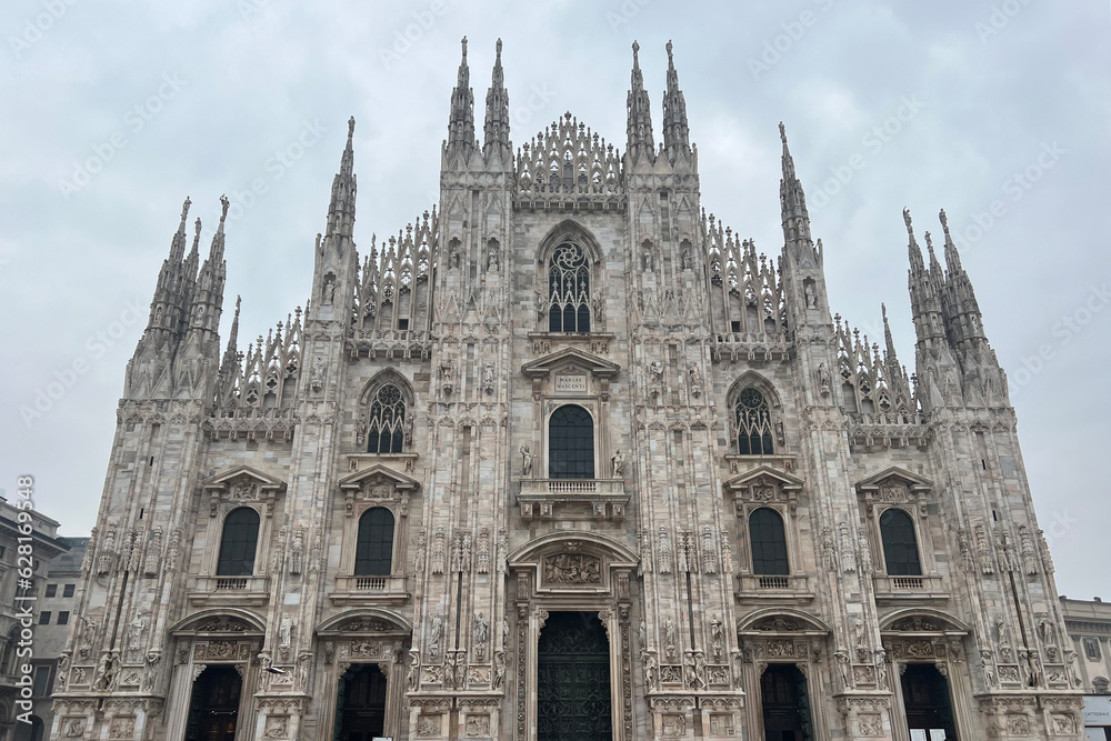 View of Duomo Cathedral, Milan Italy