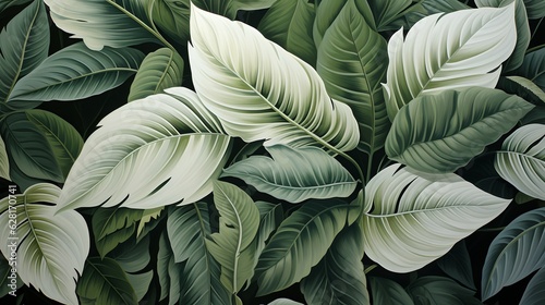 Green leaves  generative ai
