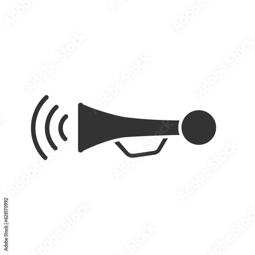 Car horn filled and outline vector icon sign symbol