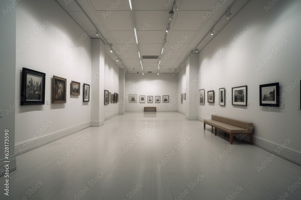shot of an empty art gallery
