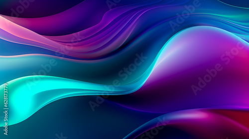 Experience the energy of vibrant sinuous waves, a modern artwork perfect for graphic design projects. Created with Generative AI technology