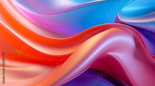 Experience the energy of vibrant sinuous waves, a modern artwork perfect for graphic design projects. Created with Generative AI technology