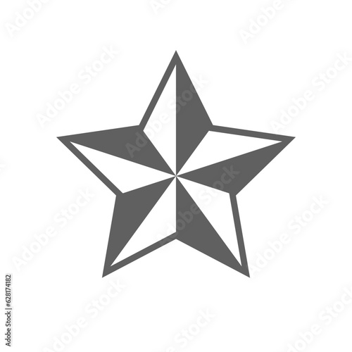 Star graphic icon. Military star isolated sign on white background. Star symbol decorative element. Vector illustration