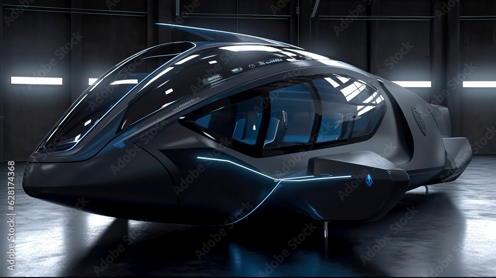 Futuristic Spaceship: Sleek Design for Interstellar Travel | Created with Generative AI