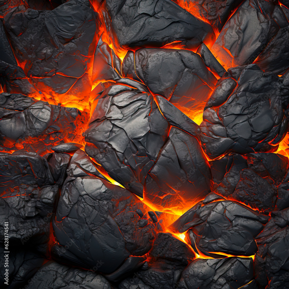 Fiery Volcanic Landscape: A Vision of Boiling Lava | Created with Generative AI Fiery Volcanic Landscape: A Vision of Boiling Lava | Created with Generative AI