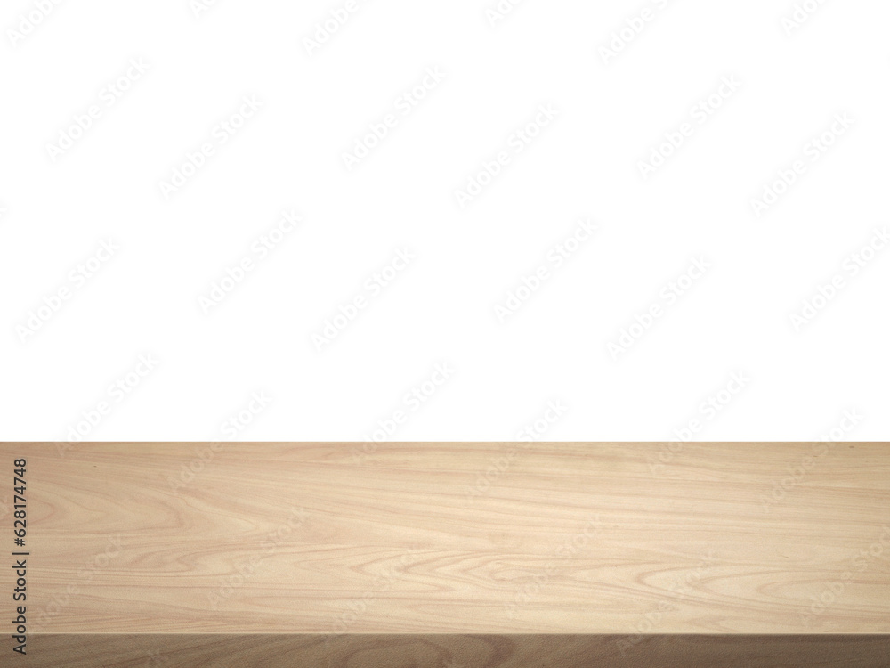 empty wooden table front view isolated PNG transparent