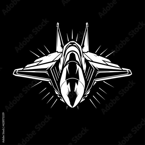 Fighter Jet | Minimalist and Simple Silhouette - Vector illustration