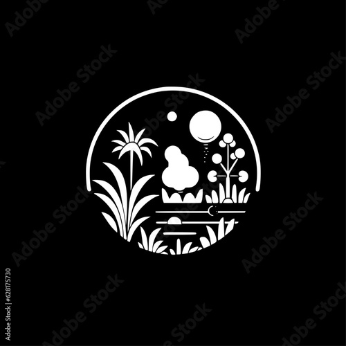 Garden | Minimalist and Simple Silhouette - Vector illustration