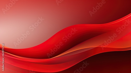 Red color waves business modern background design, generated by AI