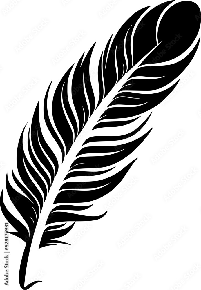 Obraz premium Feather - Minimalist and Flat Logo - Vector illustration