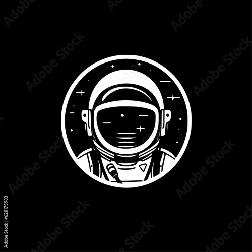 Astronaut | Black and White Vector illustration