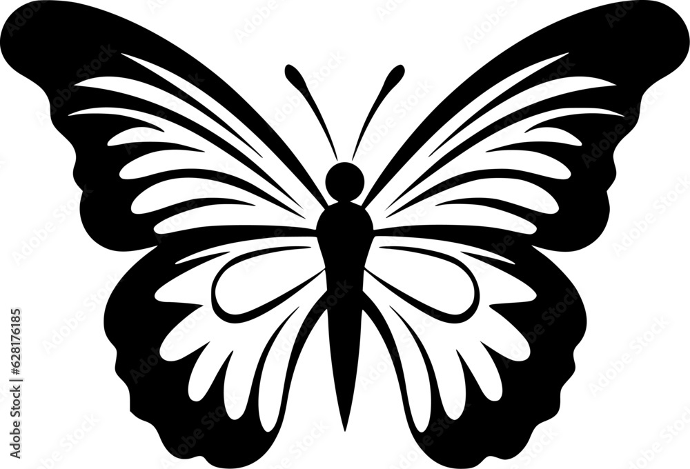 Fototapeta premium Butterfly | Minimalist and Simple Silhouette - Vector illustration