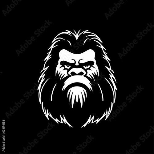 Bigfoot | Black and White Vector illustration