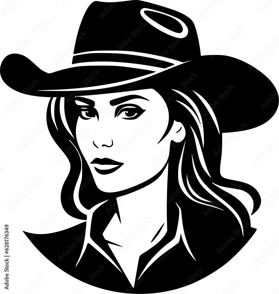 Cowgirl | Minimalist and Simple Silhouette - Vector illustration Cowgirl | Minimalist and Simple Silhouette - Vector illustration