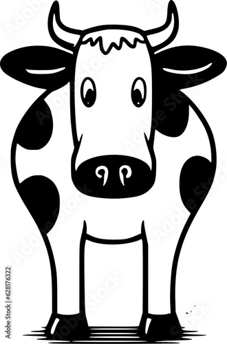 Cow - Minimalist and Flat Logo - Vector illustration