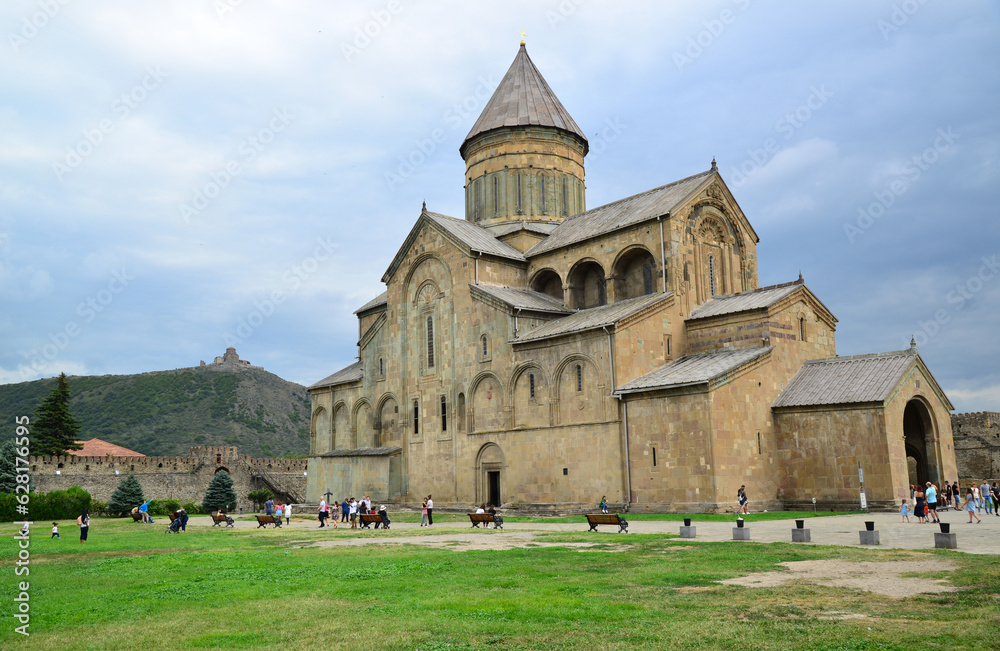 Svetitsoveli Cathedral, located in Mtskheta, Georgia, was built in the 11th century. It is one of the largest churches in the country.