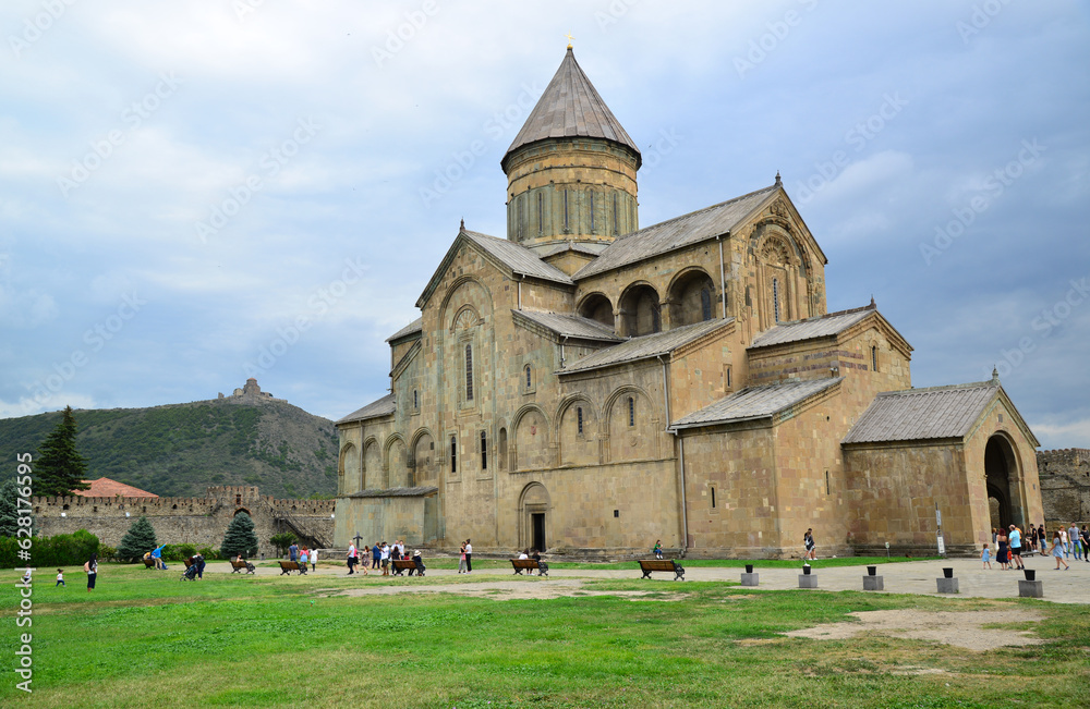 Svetitsoveli Cathedral, located in Mtskheta, Georgia, was built in the 11th century. It is one of the largest churches in the country. Svetitsoveli Cathedral, located in Mtskheta, Georgia, was built in the 11th century. It is one of the largest churches in the country.
