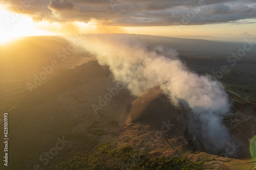 Smoke flow from Masaya volcano park